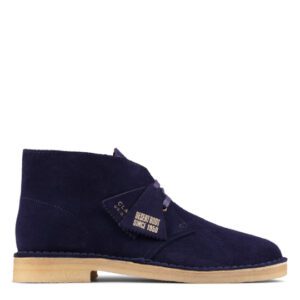 Clarks mens desert boot in blue sued